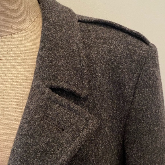 John Christian Collection International Mens Charcoal Gray Wool Coat / Size L - Picture 4 of 16